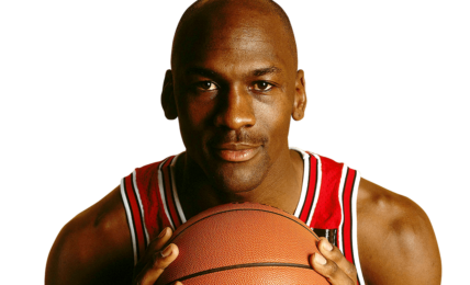 Michael Jordan with a Basketball