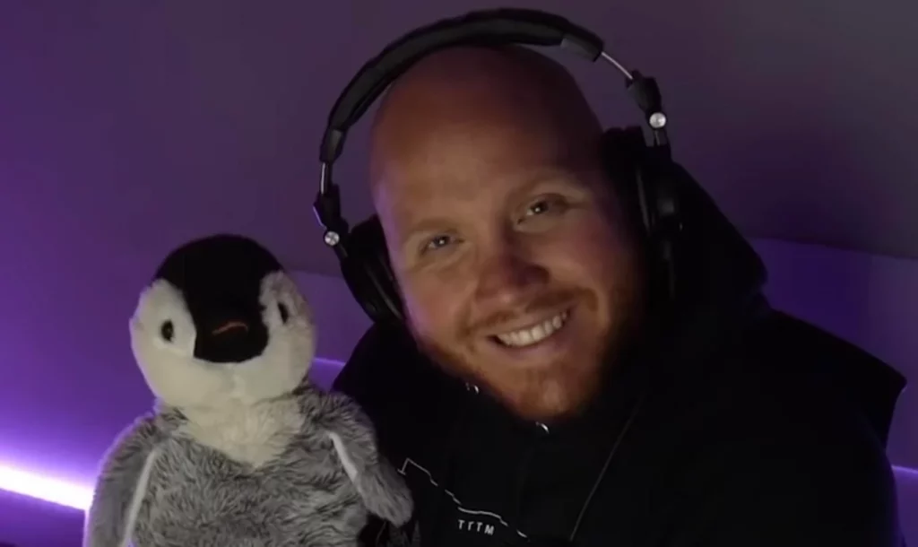 TimTheTatman with Kevin (the penguin)